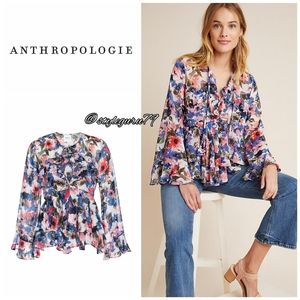 NWT, Anthropologie, MISA BLOSSOM RUFFLED BLOUSE
